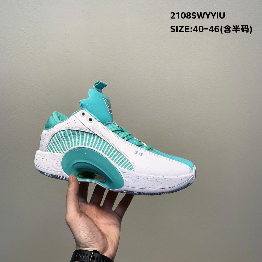 2021 Jordan Jordan 35 White Gint Green Shoes - Click Image to Close